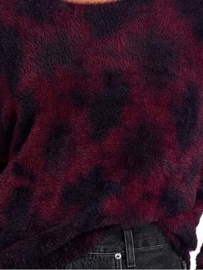 Bella Dahl Slouchy Eyelash Tie-Dye Pullover Sweater